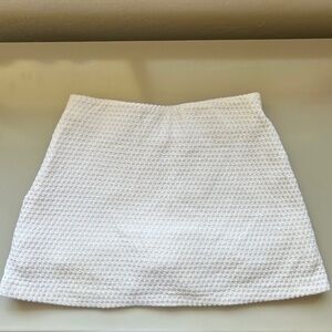 ZARA Textured Cream Color Side Zip Mini Skort, Size XS